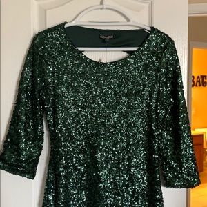 Green, sparkly dress